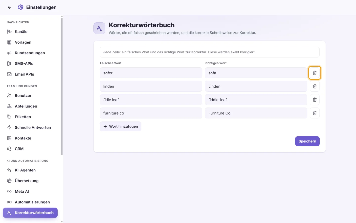 To remove a correction: "Remove" marked on the screen in SyBox