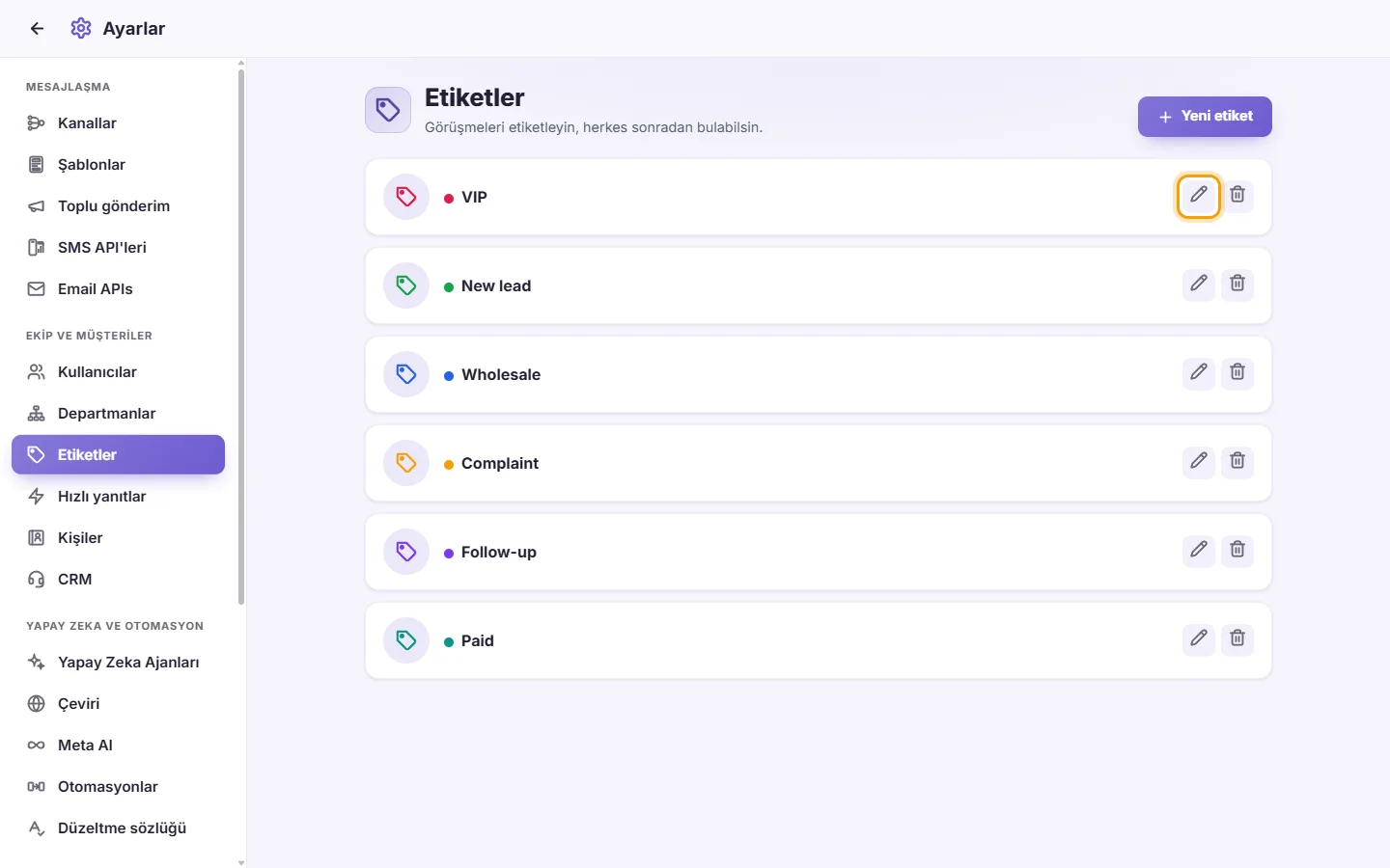 To edit a label: "Edit" marked on the screen in SyBox